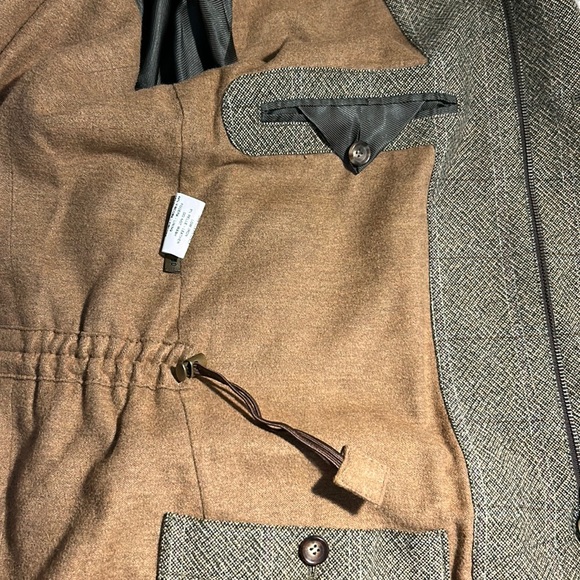 Luciano Barbera ~Italian Wool Windowpane Plaid Coat - Picture 9 of 16